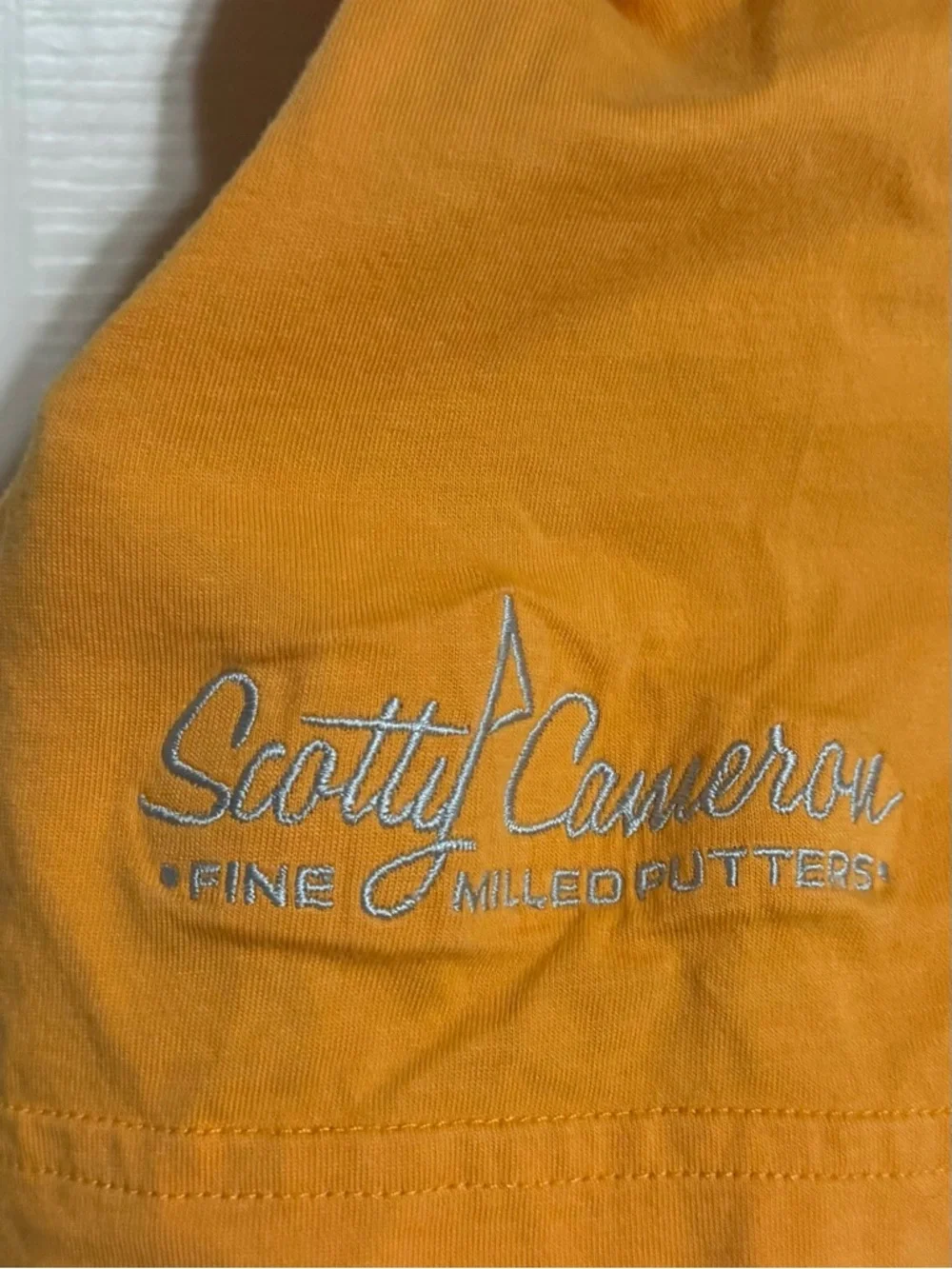Peter Millar Scotty Cameron Orange Men's Short-Sleeve Polo with Chest Pocket - Picture 2 of 3